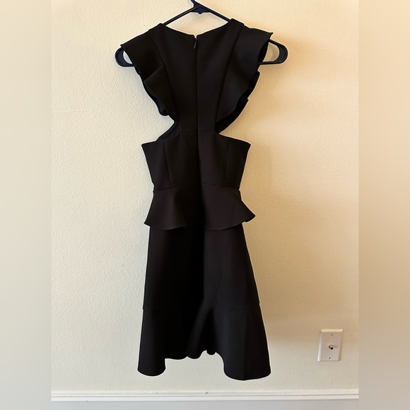 BCBG Maxazria Black Mini Cutout Cocktail Dress Size 0 - Picture 3 of 3